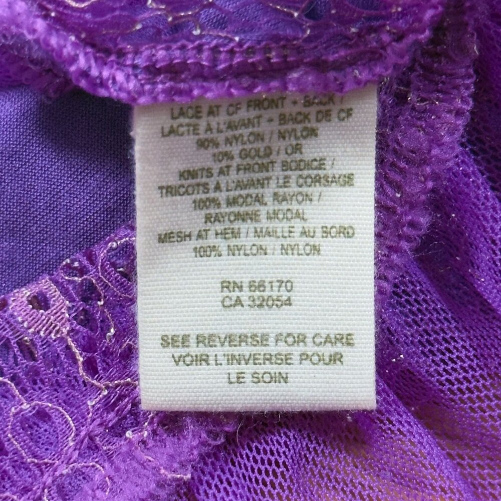 Free People Sweet Escape Camisole Fairy Purple Lace Large Rave Whimsigoth Y2K - Picture 8 of 9